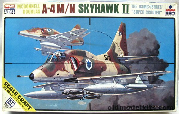 ESCI 1/48 McDonnell Douglas A-4 M/N Skyhawk - US Marine VMA-311 / VMA-214 Blackshee / Israeli Air Force, SC-4016 plastic model kit